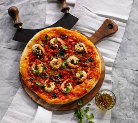 Green King Prawn Pizza